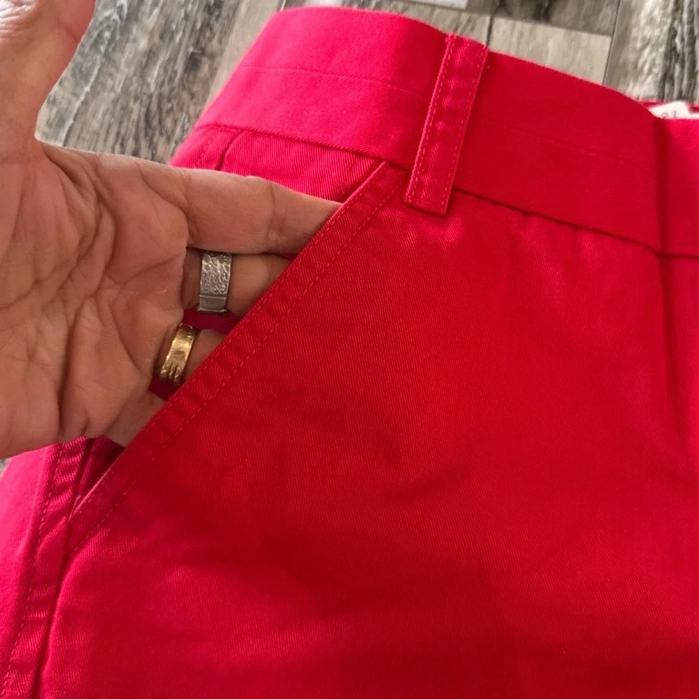 NEW J Crew Womens Preppy Chino Shorts 3" Inseam Sz 4 Red Casual Classic Mid Rise - Picture 7 of 8
